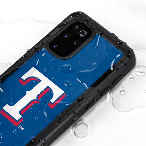 MLB Texas Rangers - Solid Distressed Galaxy S20 Plus Waterproof Case
