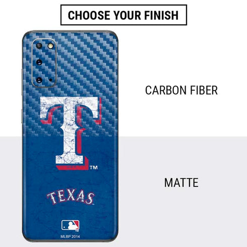 MLB Texas Rangers - Solid Distressed Galaxy S20 Skin