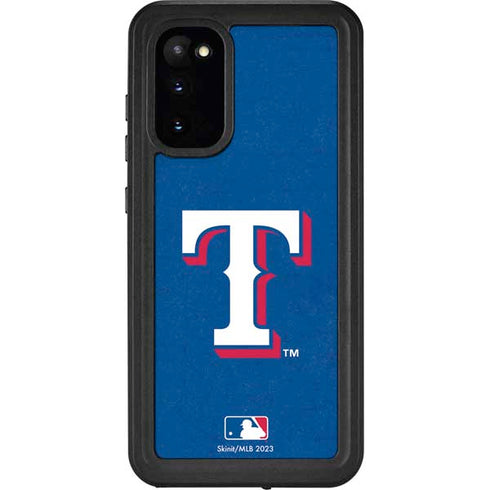 MLB Texas Rangers - Solid Distressed Galaxy S20 Waterproof Case