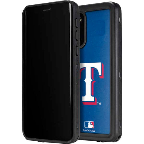 MLB Texas Rangers - Solid Distressed Galaxy S20 Waterproof Case