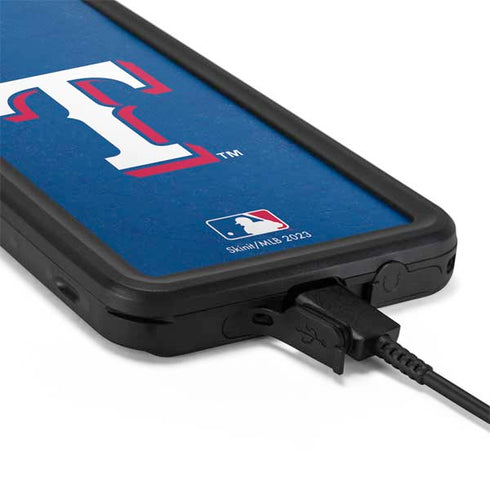 MLB Texas Rangers - Solid Distressed Galaxy S20 Waterproof Case