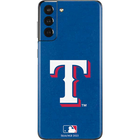 MLB Texas Rangers - Solid Distressed Galaxy S21 Plus 5G Skin
