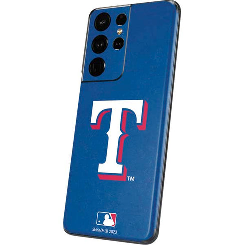 MLB Texas Rangers - Solid Distressed Galaxy S21 Ultra 5G Skin