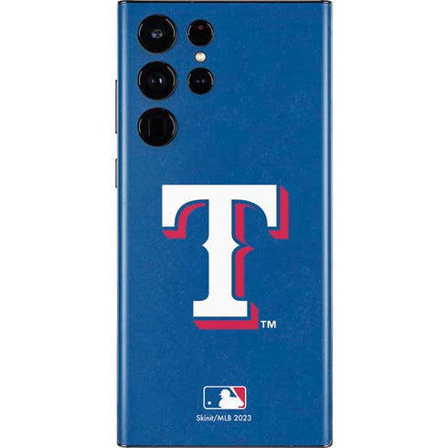 MLB Texas Rangers - Solid Distressed Galaxy S22 Ultra Skin