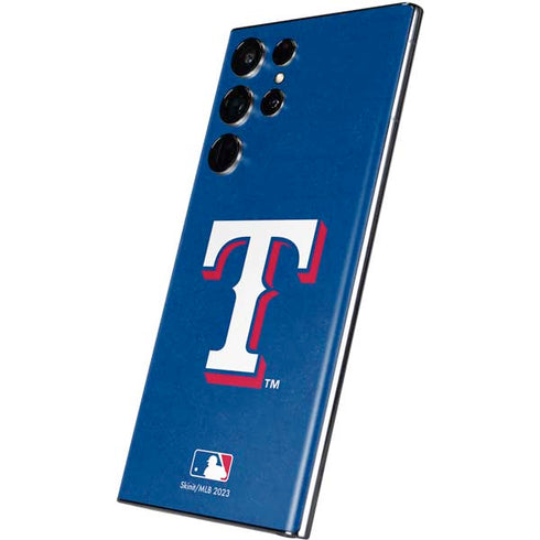 MLB Texas Rangers - Solid Distressed Galaxy S22 Ultra Skin