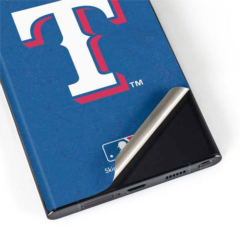 MLB Texas Rangers - Solid Distressed Galaxy S22 Ultra Skin
