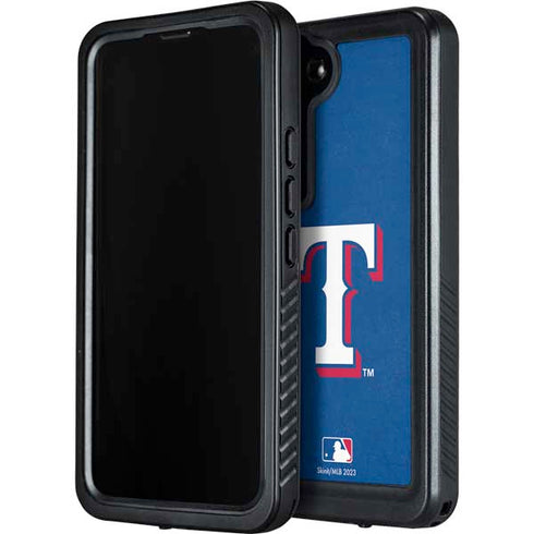 MLB Texas Rangers - Solid Distressed Galaxy S23 Plus Waterproof Case