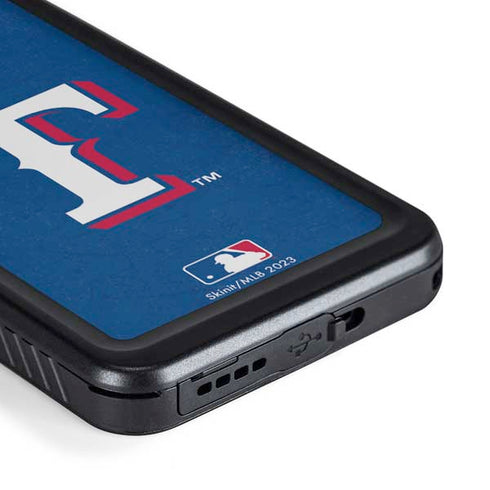 MLB Texas Rangers - Solid Distressed Galaxy S23 Plus Waterproof Case