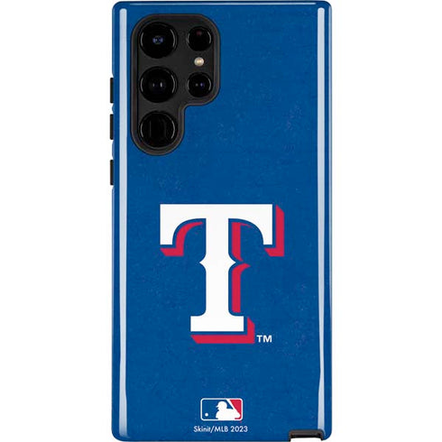MLB Texas Rangers - Solid Distressed Galaxy S24 Ultra Impact Case
