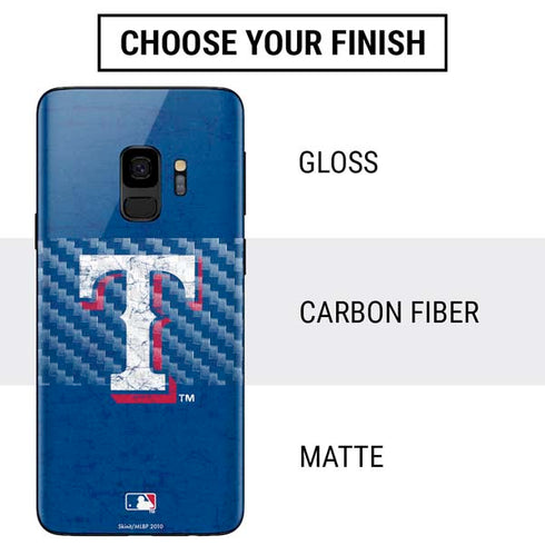 MLB Texas Rangers - Solid Distressed Galaxy S9 Skin
