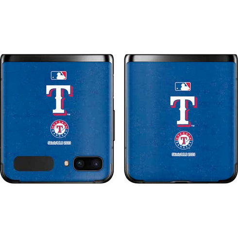 MLB Texas Rangers - Solid Distressed Galaxy Z Flip Skin