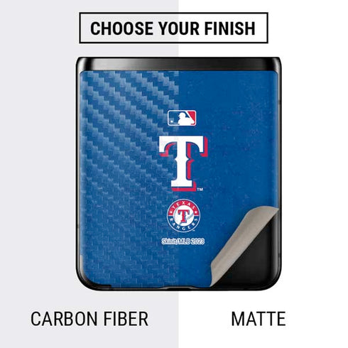 MLB Texas Rangers - Solid Distressed Galaxy Z Flip Skin