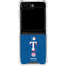 MLB Texas Rangers - Solid Distressed Galaxy Z Flip5 5G Clear Case