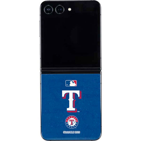 MLB Texas Rangers - Solid Distressed Galaxy Z Flip5 5G Skin