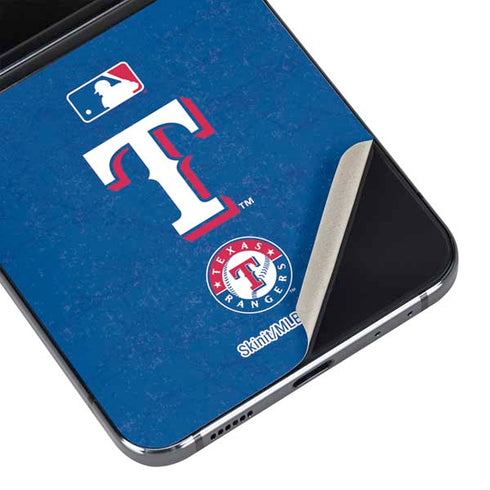 MLB Texas Rangers - Solid Distressed Galaxy Z Flip5 5G Skin
