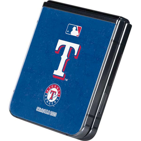 MLB Texas Rangers - Solid Distressed Galaxy Z Flip5 5G Skin