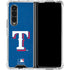 MLB Texas Rangers - Solid Distressed Galaxy Z Fold4 5G Clear Case