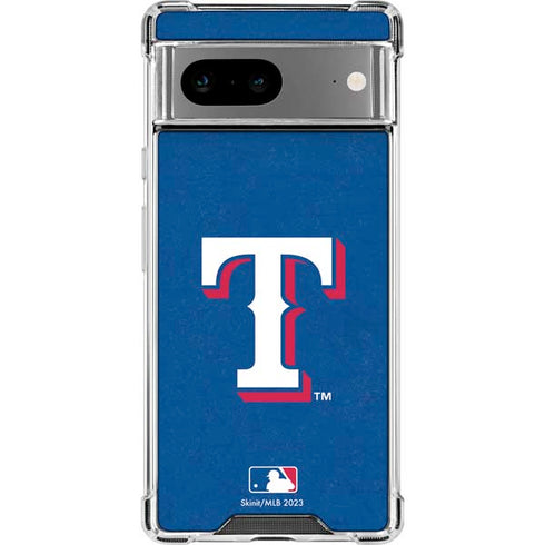 MLB Texas Rangers - Solid Distressed Google Pixel 8 Clear Case