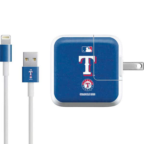 MLB Texas Rangers - Solid Distressed iPad Charger (10W USB) Skin