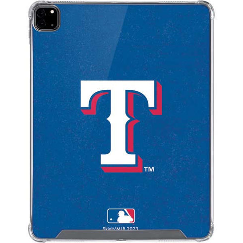 MLB Texas Rangers - Solid Distressed iPad Pro 12.9in (2020) Clear Case
