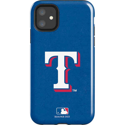 MLB Texas Rangers - Solid Distressed iPhone 11 Impact Case