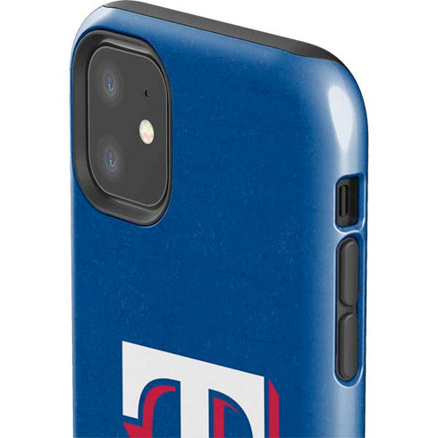 MLB Texas Rangers - Solid Distressed iPhone 11 Impact Case