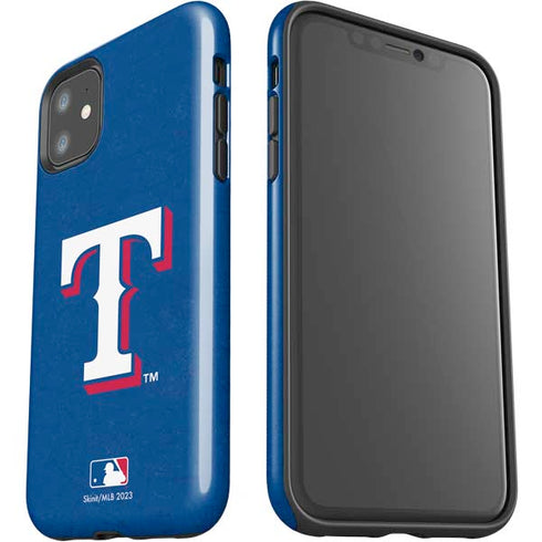 MLB Texas Rangers - Solid Distressed iPhone 11 Impact Case