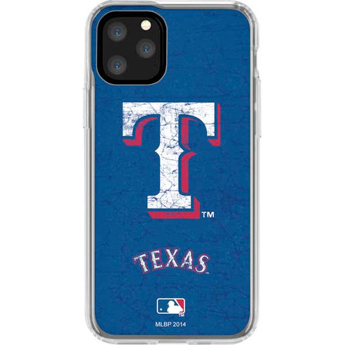 MLB Texas Rangers - Solid Distressed iPhone 11 Pro Clear Case
