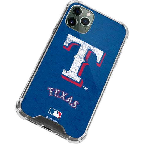 MLB Texas Rangers - Solid Distressed iPhone 11 Pro Max Clear Case