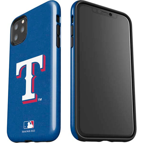 MLB Texas Rangers - Solid Distressed iPhone 11 Pro Max Impact Case