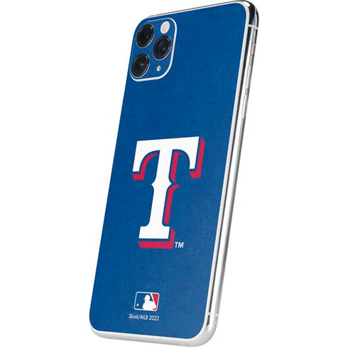 MLB Texas Rangers - Solid Distressed iPhone 11 Pro Max Skin