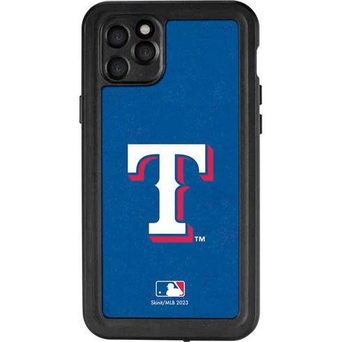 MLB Texas Rangers - Solid Distressed iPhone 11 Pro Max Waterproof Case