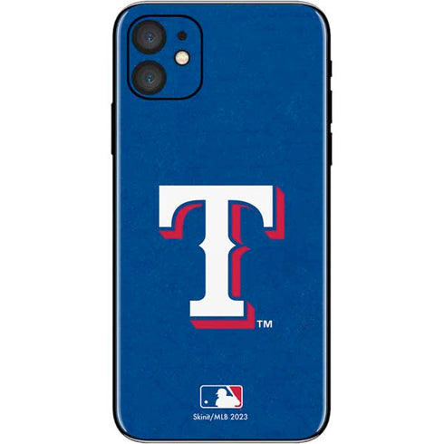MLB Texas Rangers - Solid Distressed iPhone 11 Skin