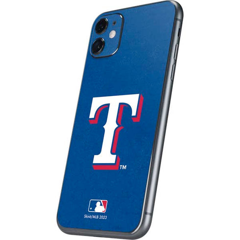MLB Texas Rangers - Solid Distressed iPhone 11 Skin