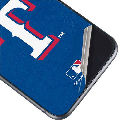 MLB Texas Rangers - Solid Distressed iPhone 11 Skin