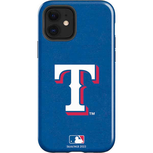 MLB Texas Rangers - Solid Distressed iPhone 12 Impact Case