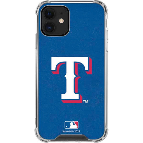 MLB Texas Rangers - Solid Distressed iPhone 12 Mini Clear Case