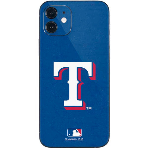 MLB Texas Rangers - Solid Distressed iPhone 12 Mini Skin