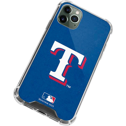 MLB Texas Rangers - Solid Distressed iPhone 12 Pro Clear Case