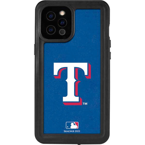 MLB Texas Rangers - Solid Distressed iPhone 12 Pro Max Waterproof Case