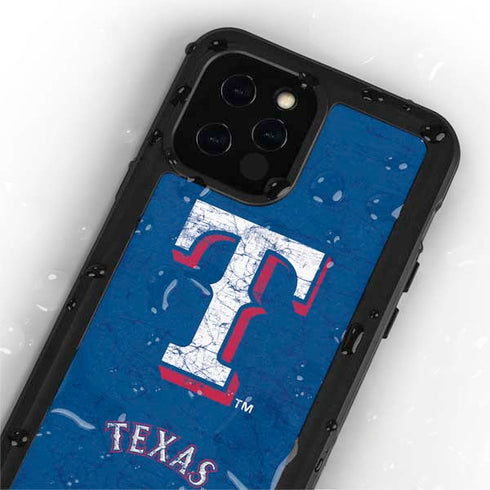 MLB Texas Rangers - Solid Distressed iPhone 12 Pro Waterproof Case