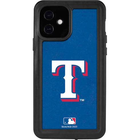 MLB Texas Rangers - Solid Distressed iPhone 12 Waterproof Case
