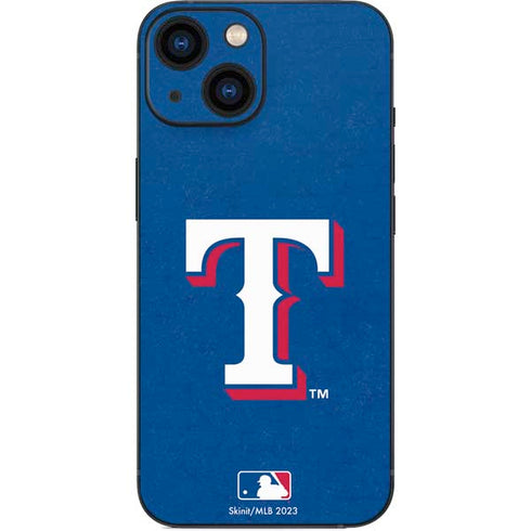 MLB Texas Rangers - Solid Distressed iPhone 13 Mini Skin
