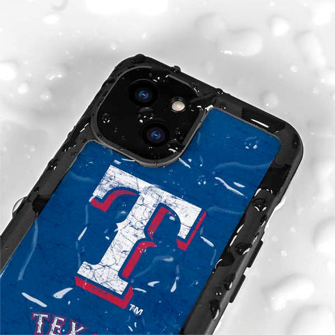 MLB Texas Rangers - Solid Distressed iPhone 13 Mini Waterproof Case