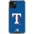 MLB Texas Rangers - Solid Distressed iPhone 15 Plus Clear Case