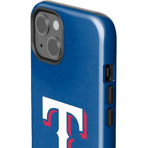 MLB Texas Rangers - Solid Distressed iPhone 15 Plus Impact Case