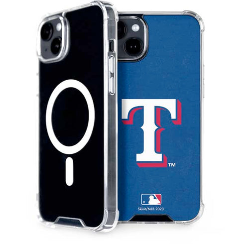 MLB Texas Rangers - Solid Distressed iPhone 15 Plus MagSafe Case