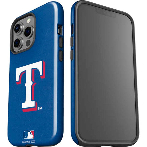 MLB Texas Rangers - Solid Distressed iPhone 15 Pro Impact Case