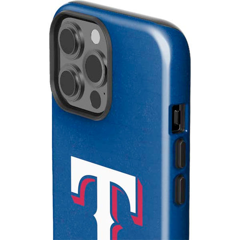 MLB Texas Rangers - Solid Distressed iPhone 15 Pro Max Impact Case