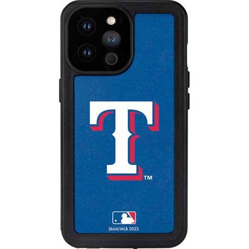 MLB Texas Rangers - Solid Distressed iPhone 14 Pro Max Waterproof Case
